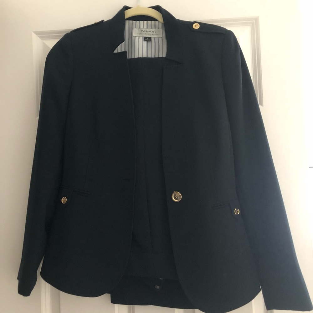 Navy blue Tahari suit